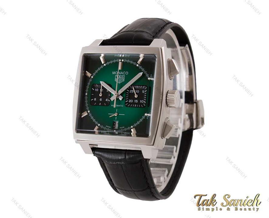 ساعت تگ هویر موناکو بند چرم مردانه سبز Tag-Heuer-5092-G